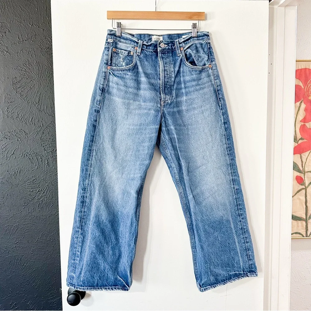 Citizens of Humanity Gaucho Vintage Wide Leg Jean in Oasis Blue Size 27 - Picture 3 of 10